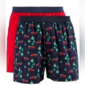 Club Room Men's 2-pk. Patterned & Solid Boxer Shorts L